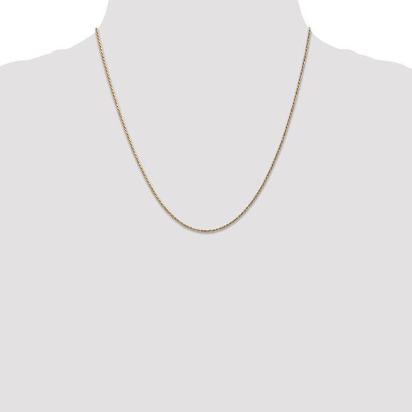 0.95mm, 14k Yellow Gold, Cable Rope Chain Necklace, 20 Inch - Picture 2 of 8